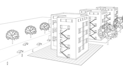 house with consoles urban development