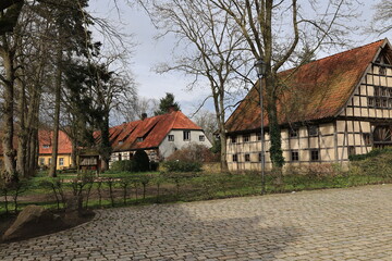 Obraz premium Blick auf Kloster Malgrten bei Bramsche in Niedersachsen