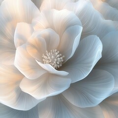 Elegant Floral Abstract Art: Delicate Blossom Design for Home Decor