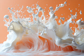 Liquid splashes frozen in vibrant motion with an artistic touch