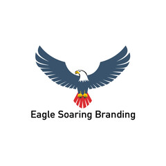Obraz premium Eagle Soaring Branding Vector Logo Design