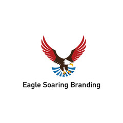 Eagle Soaring Branding Vector Logo Design