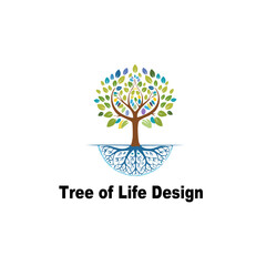 Obraz premium Tree Of Life Vector Logo Design