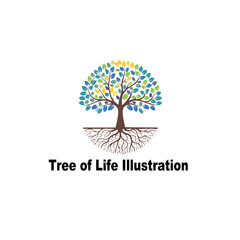 Obraz premium Tree Of Life Vector Logo Design