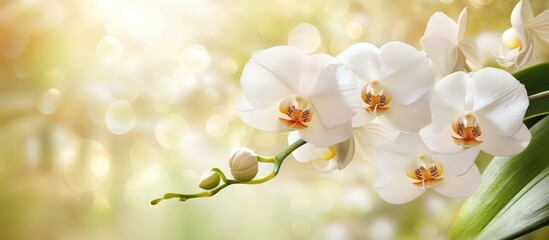 Obraz premium Captivating details of orchids showcase their elegance in a close-up view.