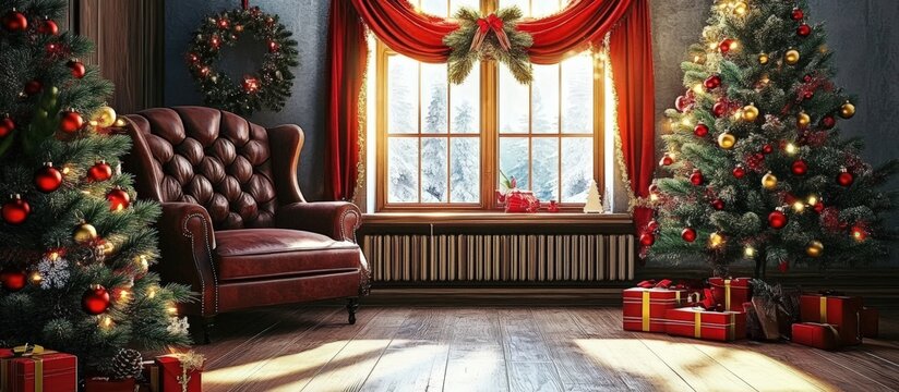 Captivating festive atmosphere featuring customizable text areas. 