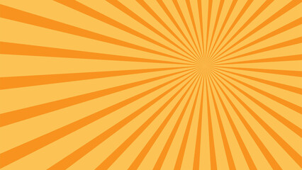 orange sun rays and sunburst background