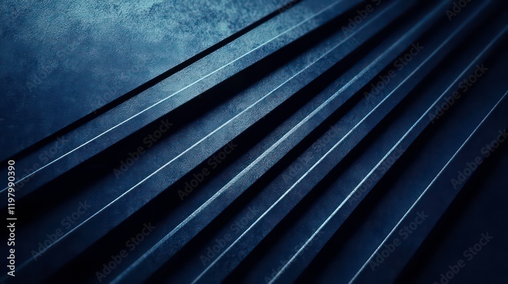 Poster abstract dark blue metallic diagonal lines background texture.