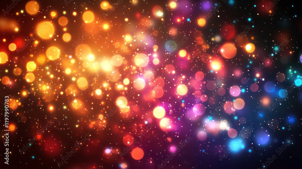 Poster abstract colorful bokeh lights background. (1)
