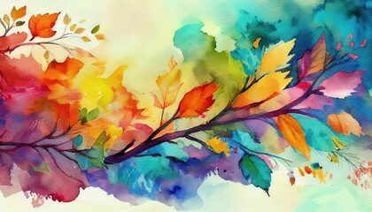 Whimsical Watercolor Abstraction A Dynamic Interplay of Color and Texture, Expressing the Fluidity of Emotion in an Imaginative Artistic Palette.