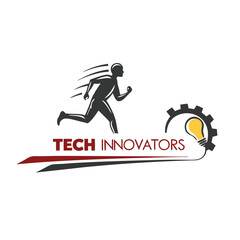 Obraz premium Modern Tech Innovators logo vector art for company branding. Sleek, professional, and creative design for business identity and corporate logos. Perfect for tech-driven industries.