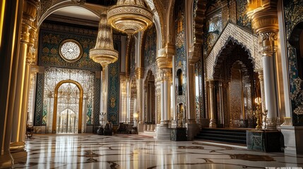 Obraz premium Magnificent Palace Interior: A Glimpse into Opulence and Grandeur
