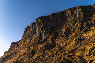 black beach volcanic lava sand in Iceland 
