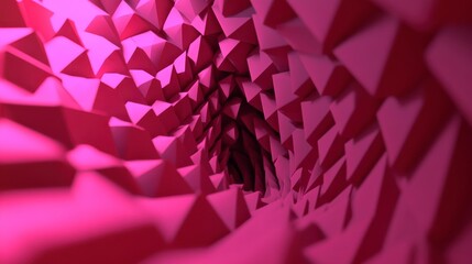 Tessellated triangular patterns creating depth in pink, sharp and geometric Illustration --chaos 10 --ar 16:9 --style raw --stylize 0 --v 6.1 Job ID: 07cb6855-87b3-43bd-a7a0-c8a271c14888