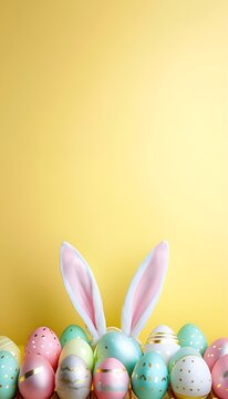 easter eggs and bunny 2025