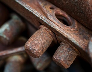 Abstract Textures of Rusty Industrial Tools Telling Time's Tale