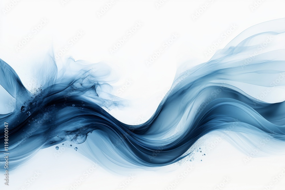 Aufkleber a minimalist 2d design of a wave forming a perfect spiral, drawn with sharp, clean strokes in deep b