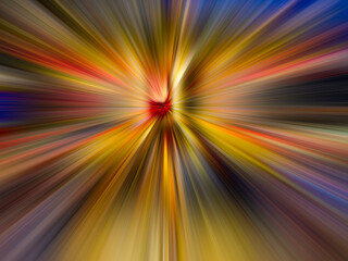 Obraz premium abstract background. radial burst, energetic glowing explosion of color and fractal pattern, gold glow and red, purple gradient coloring