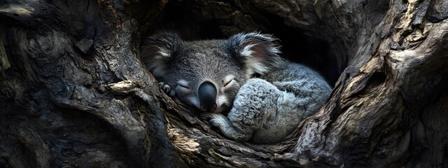 Koala resting on a eucalyptus tree  © Pierre