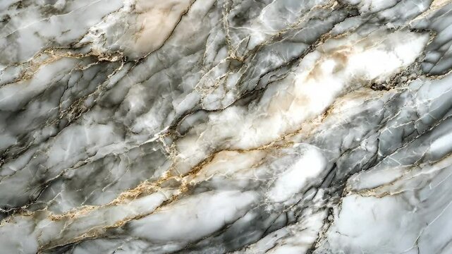 Elegant gray marble surface with intricate veins and highlights creating a sophisticated and luxurious appearance