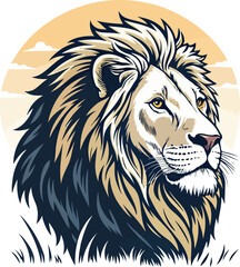 lion head vector illustration  Vector.