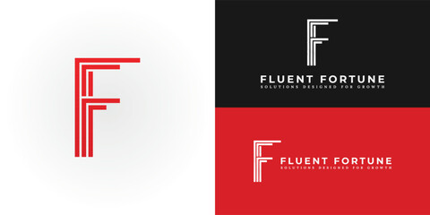 The sophisticated logo design features the initials FF elegantly intertwined, creating a unique, striking symbol. It is ideal for businesses offering strategic guidance and innovative solutions.