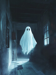 Ghost in Haunted House