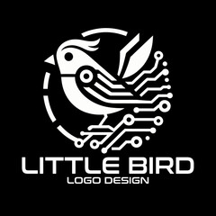 Little Bird Vector Logo Design