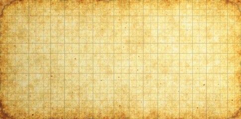 Aged, yellowed graph paper; faint grid lines, creases , backdrop, paper texture, old paper texture