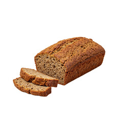 Freshly sliced banana bread showcasing its moist texture