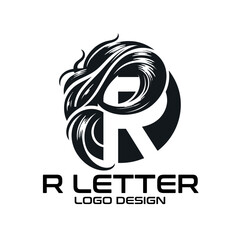 R Letter Vector Logo Design