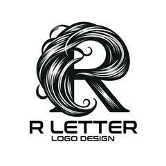 R Letter Vector Logo Design