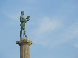 The Victor Monument at the Belgrade Fortress in Belgrade, Serbia