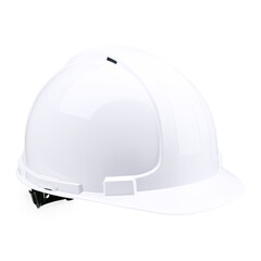 white construction helmet isolated on transparent background