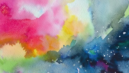 Vibrant Watercolor Abstraction HandPainted Masterpiece Showcasing Dynamic Colors and Textures,...