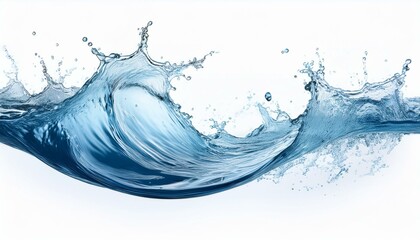 Obraz premium water wave splash isolated on white background