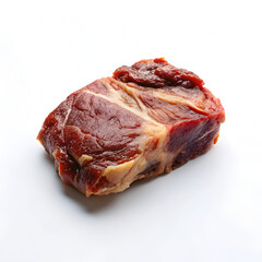 Fototapeta premium A piece of raw meat on white background