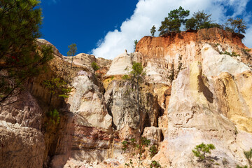 Multi-colored Providence Canyon in southern Georgia with incredible geologic rock formations.