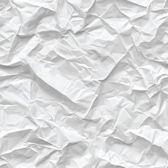 Obraz premium White crumpled paper texture with detailed folds and irregular patterns