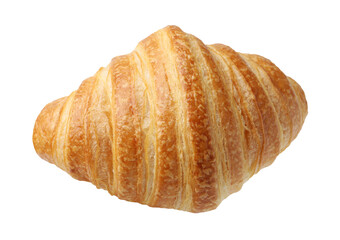 Freshly baked delicious croissant isolated on white