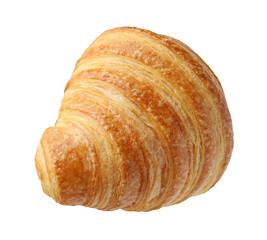 Freshly baked delicious croissant isolated on white