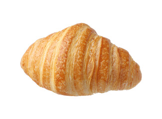 Freshly baked delicious croissant isolated on white