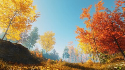 Fototapeta premium Autumn Forest Path