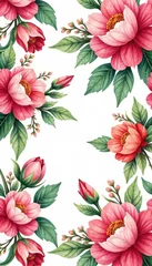 Fototapeten Intricate watercolor floral pattern, seamlessly repeating , watercolor, wallpaper, floral wallpaper © retirementfun