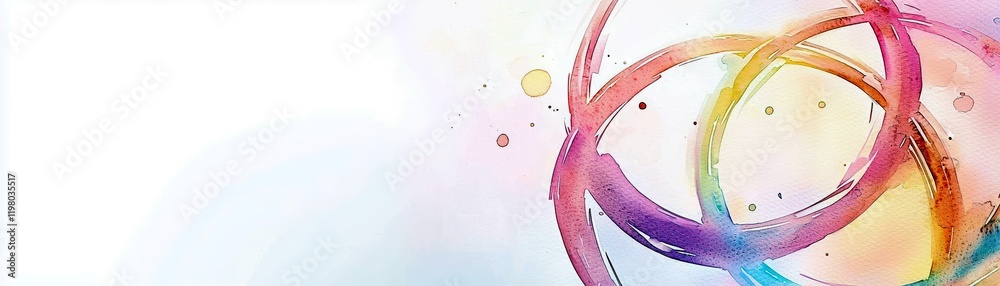 Poster abstract colorful circles with vibrant tones and soft gradients creating a modern artistic backgroun