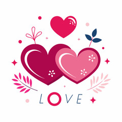 Valentine, love, heart, romantic, design, vector, illustration, SVG, silhouette, clipart, icon, printable, graphic, t-shirt, hoodie, pillow, cover, KDP, file, print, isolated, art, gift, couple, roman