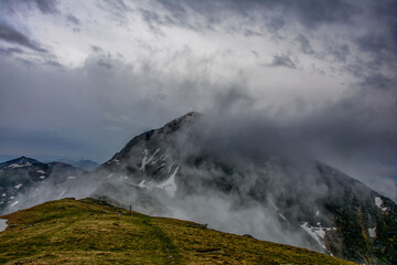 Beautiful mountain landscape . storm
