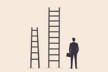 Choosing the ladder to success, navigating diverse career paths, embracing opportunities amid various choices, overcoming the hurdle of choosing the optimal route, climbing the ladder of achievement