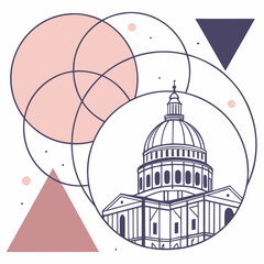 Modern Pastel Geometric Overlays