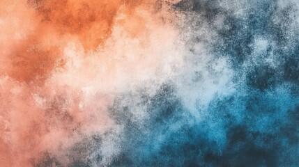 Abstract blurred background with a color gradient of blue, orange, and black